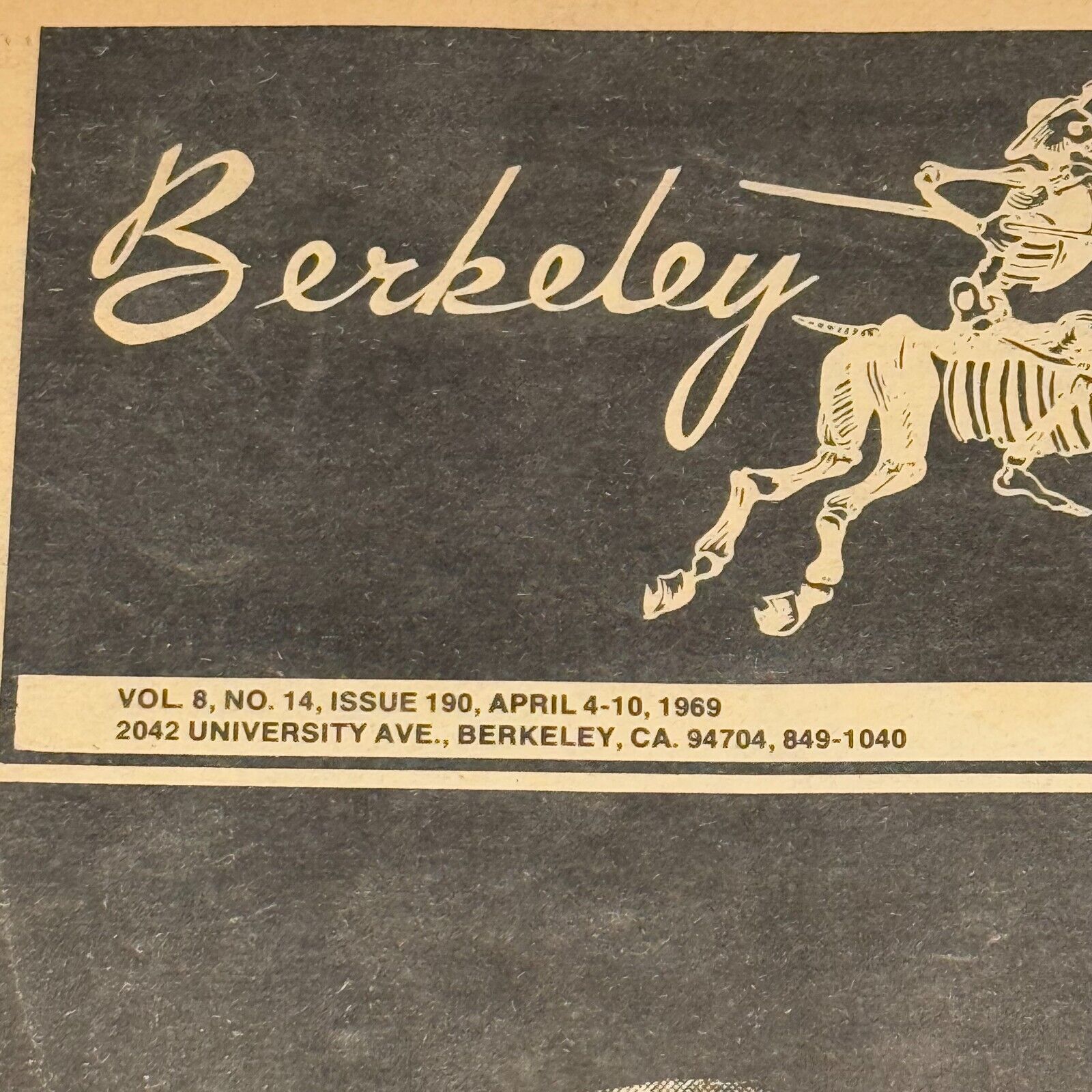 Berkeley Barb Full Issue 190 1969 Newspaper GI Anti War March Adult Comics 1969