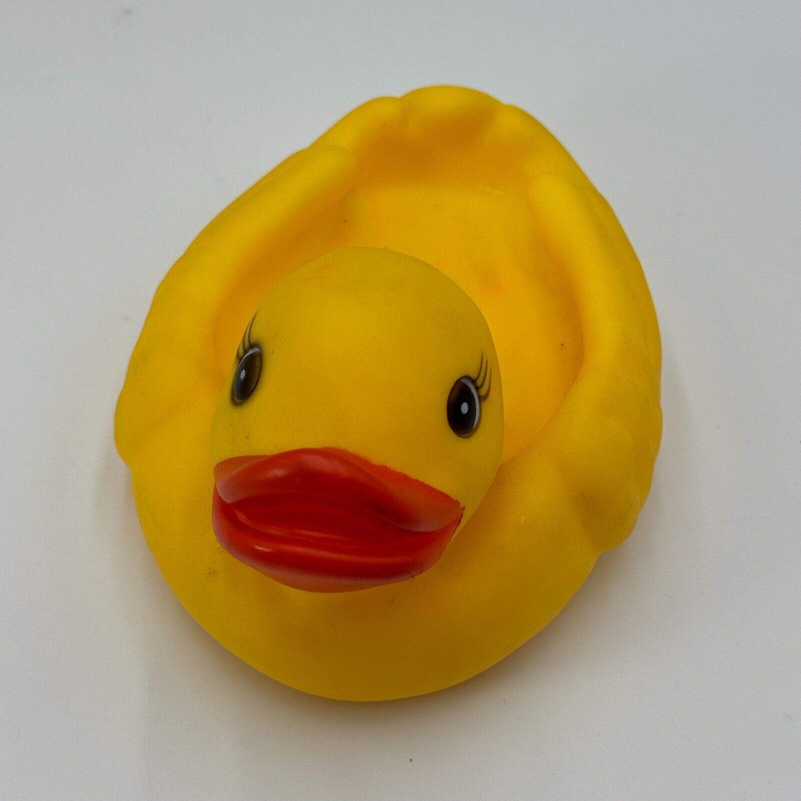 Vintage Duck Collection Rubber Bath Ducky Fuzzy Stuffed Animal Yellow Grad