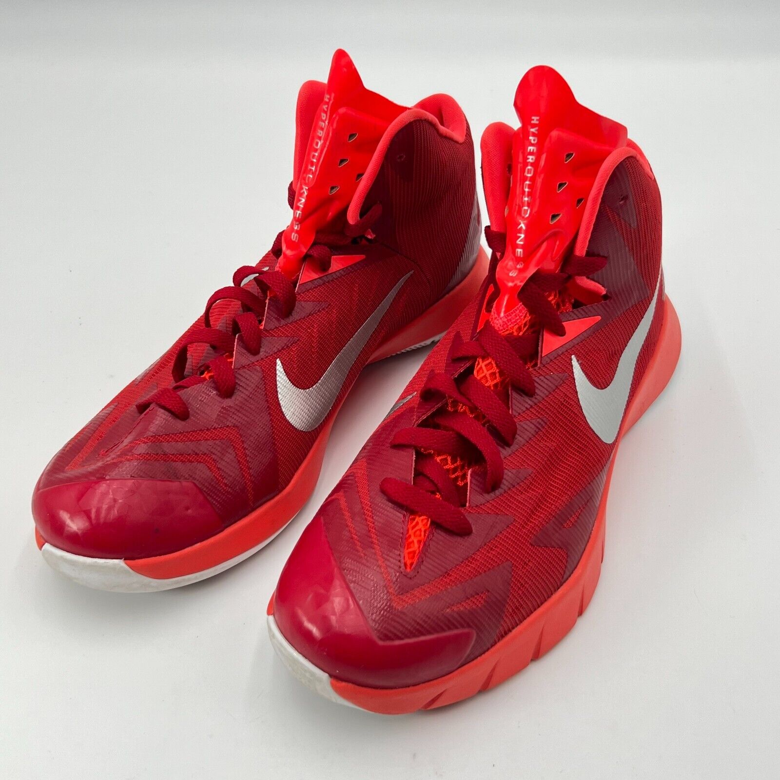 Nike Lunarlon Hyperquickness Basketball Shoes Red Mens Size 9 US 652775-606
