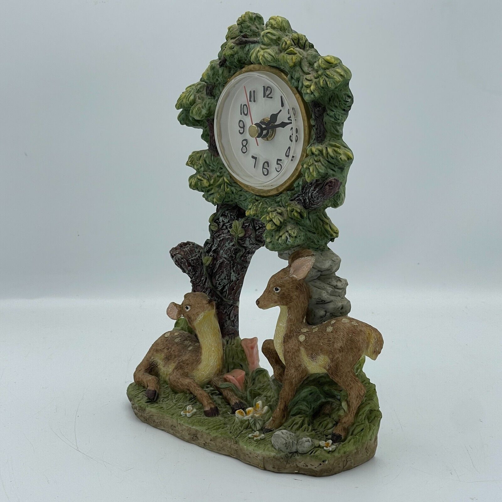 Vintage Montifiori Collection Nature-Inspired Design Battery Operated Desk Clock