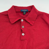 Club Room Red Polo Shirt Button Collar Long Sleeve Dress Shirt Men’s Size Medium