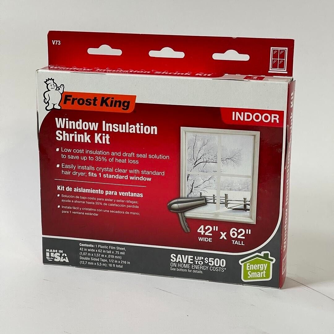 FROST KING Window Insulation Shrink Kit 42x62” LOT OF 4