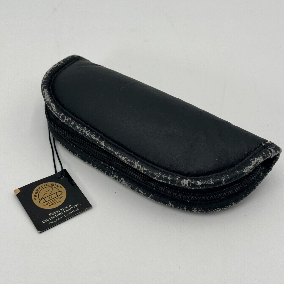 Franklin Mint Whelan Dragon Collection Fold Pocket Knife Black Zip Soft Case New