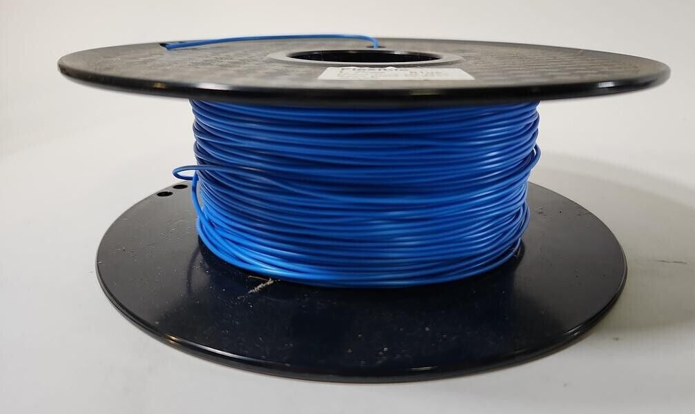 2 Partial Spools of 3D Printer Filament, PLA 1.75mm Real Black & 1.75mm Blue
