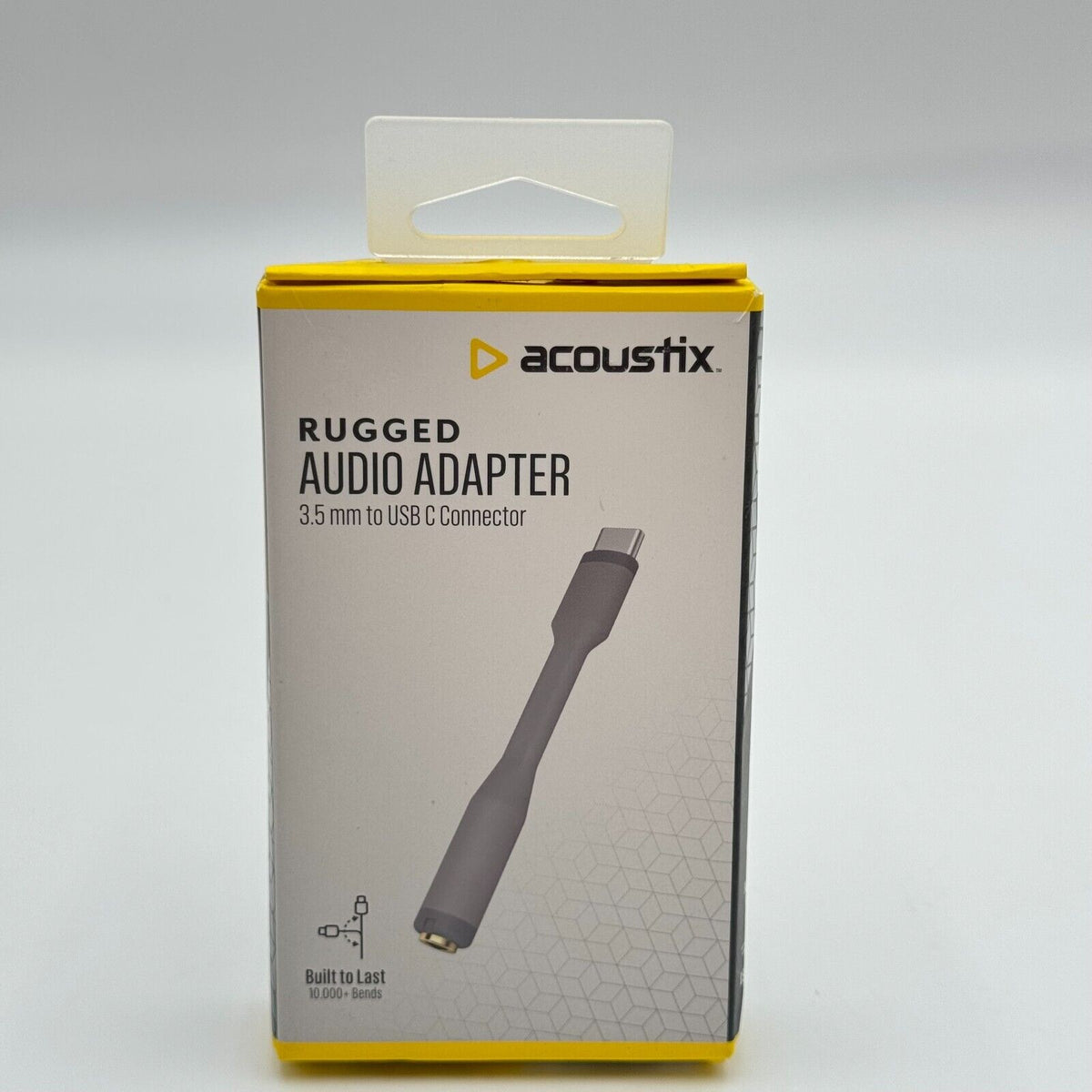 Acoustix Rugged Audio Adapter USB-C Male to 3.5mm Female Jack in Black