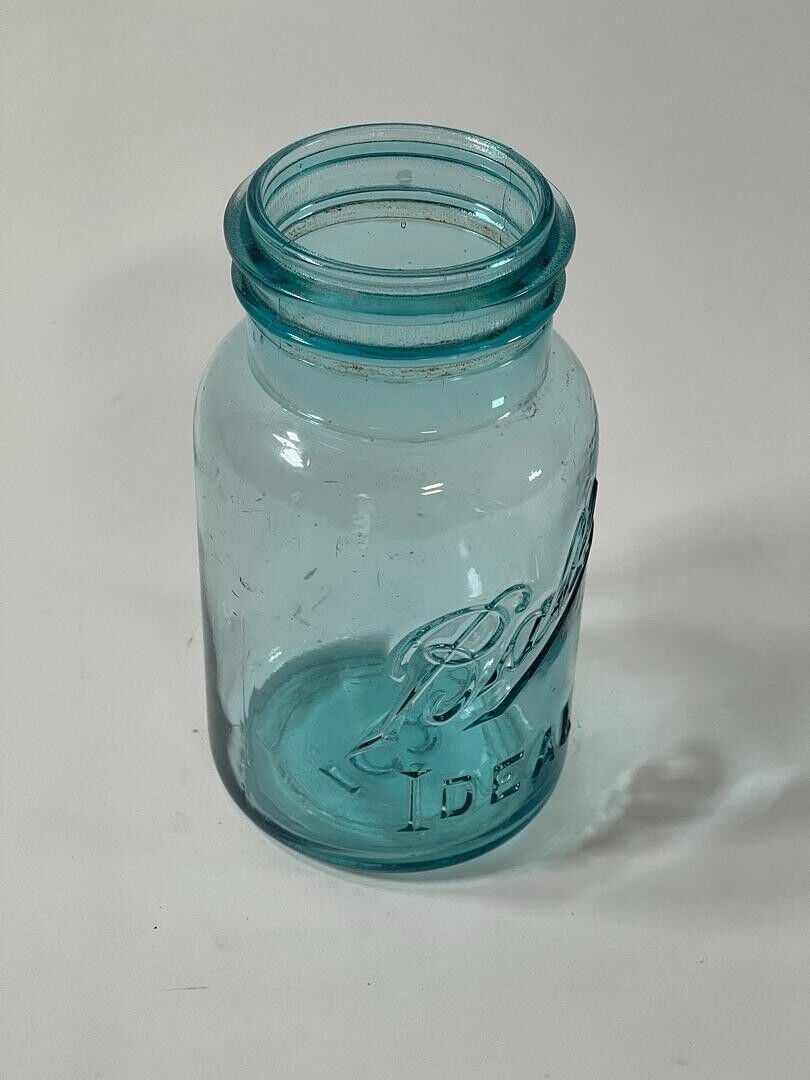 Ball Ideal (Aqua) 7" Tall Mason Jar (No Lid) - LOT OF 6