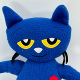 Pete the Cat 13" Plush Red Heart Shoe Curly Tail Blue Cat James Dean Merrymakers