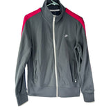 Nike Womens High Collar Cuffed Full Zip Track Jacket Active Sporty Grey Size M