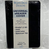 White Dove Designs Universal eReader Tablet Cover Leather Case 8.1 x 5.3"