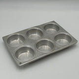 Priscilla Ware USA Vintage Aluminum Pan Makes 6 3” Muffins Cupcakes Baking