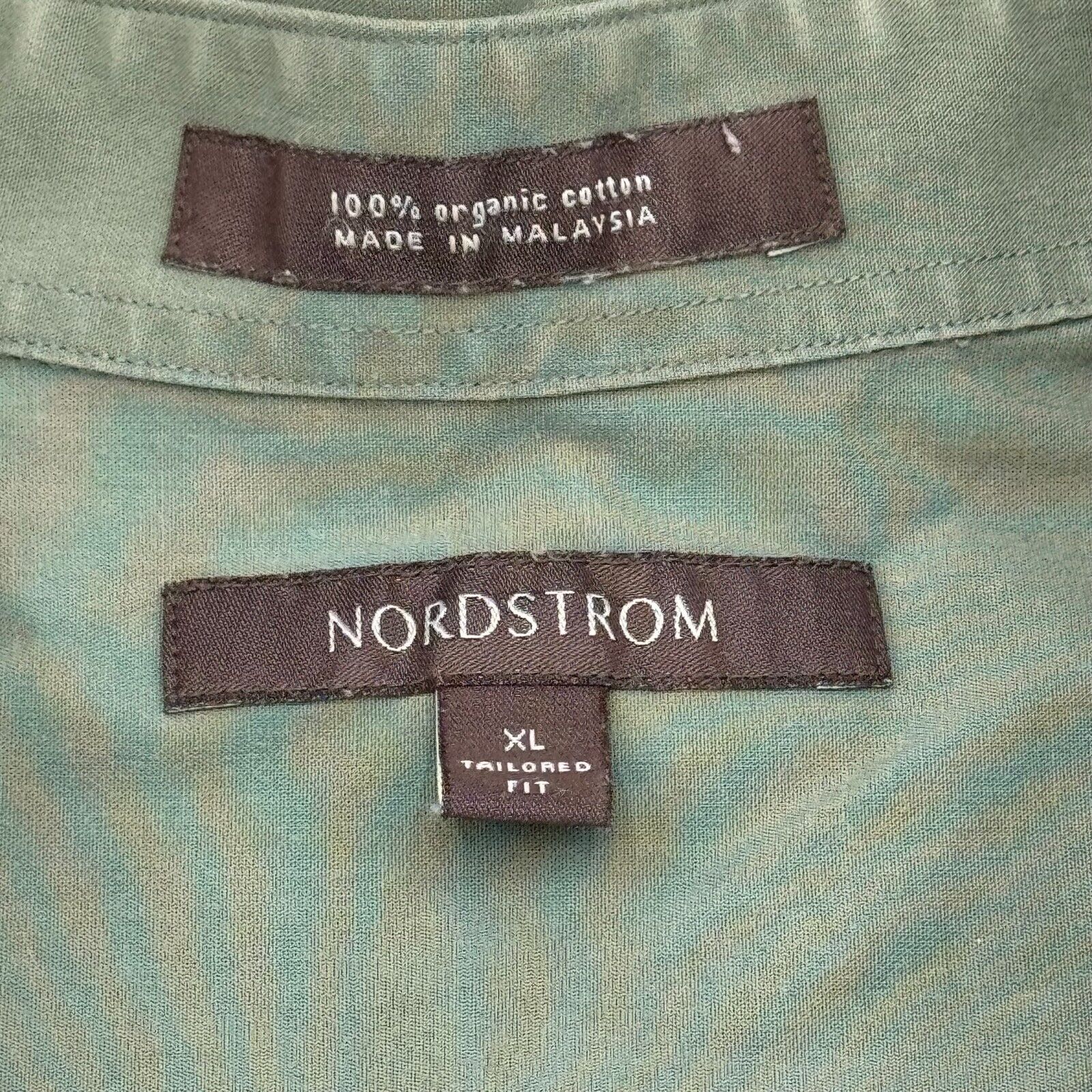 Nordstrom Tailor Fit Long Sleeve Button Up Green Shirt Mens XL