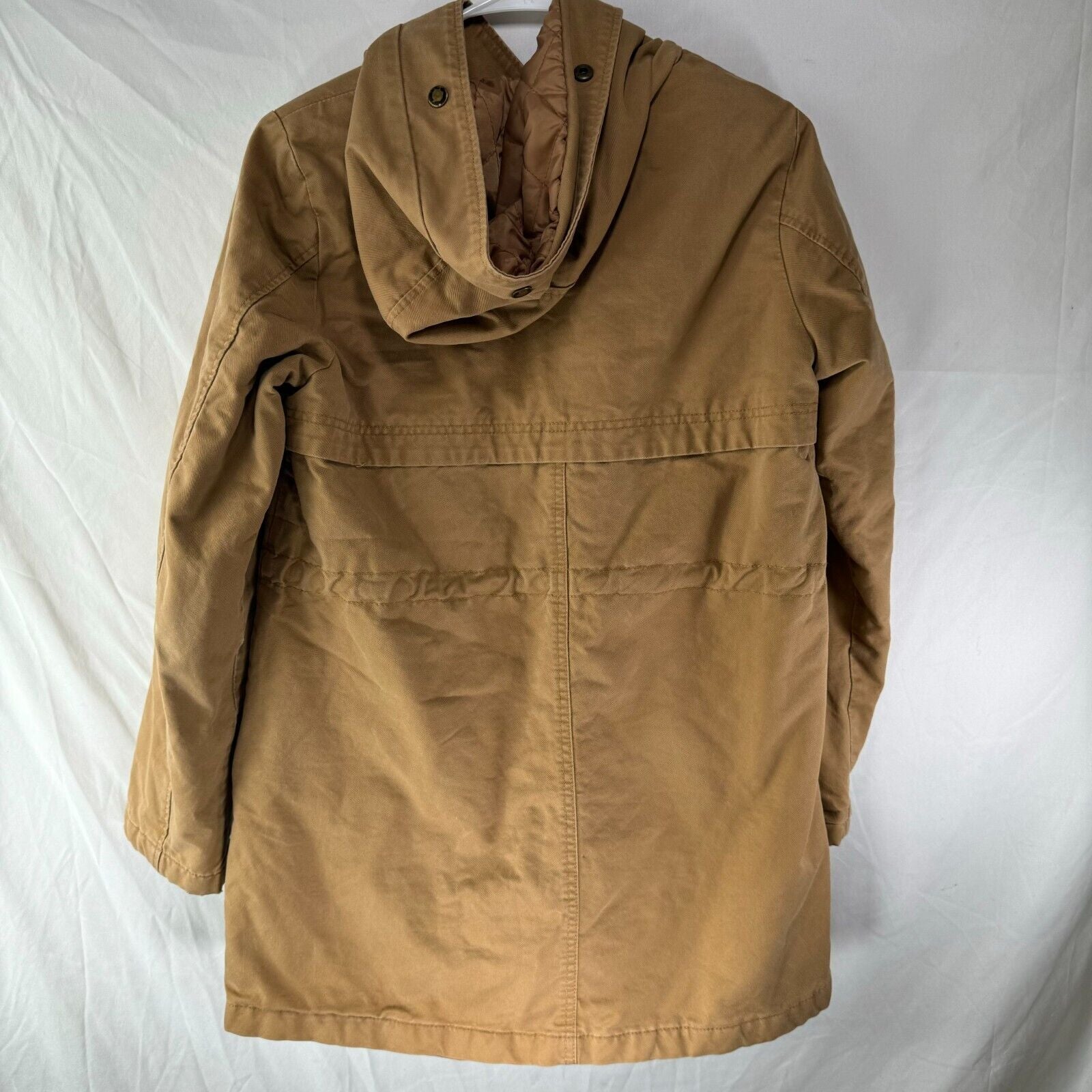 Tobi Women’s Oversized Utility Jacket Stylish Work Wear Tan Canvas Size S Petite