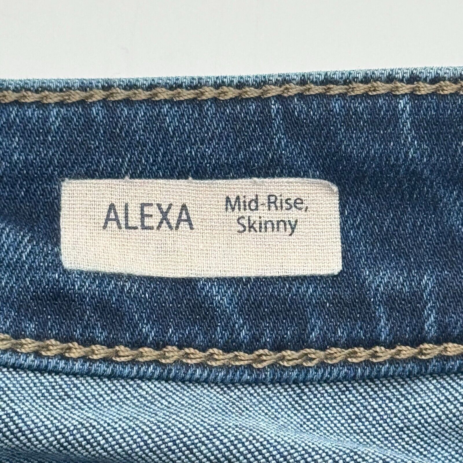 Mavi Alexa Womens Mid-Rise Skinny Jeans Denim Blue Stretch Dark Wash Size 34x30