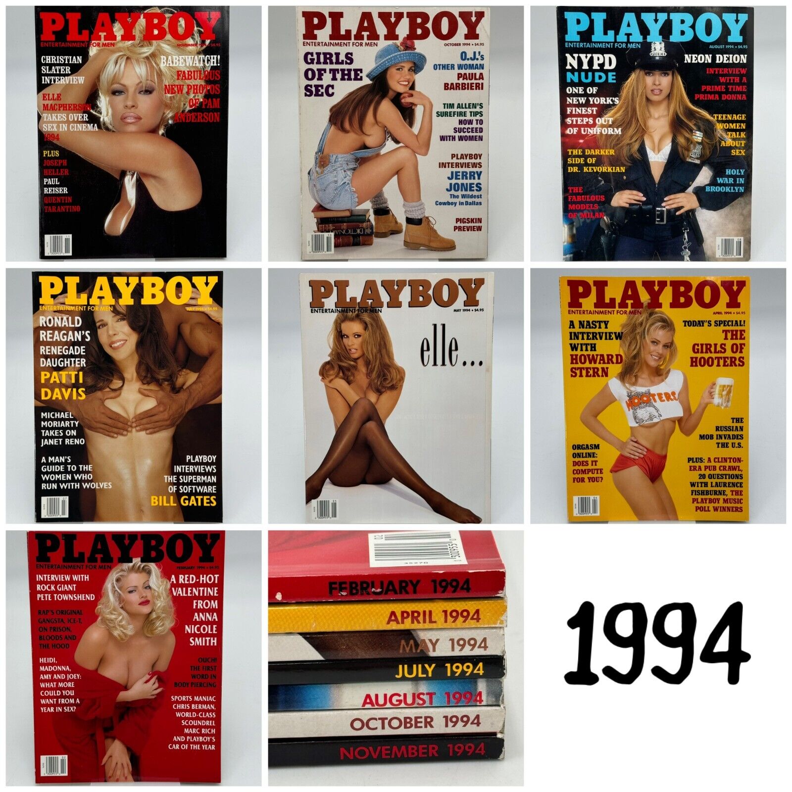 Playboy Huge Lot of 53 Vintage 1990s Iconic Anna Nicole Smith Pamela SEE DESC