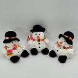 3pc Russ Buddies Matching Beanie Snowman Woman Sue Colorful Striped Scarf NWT