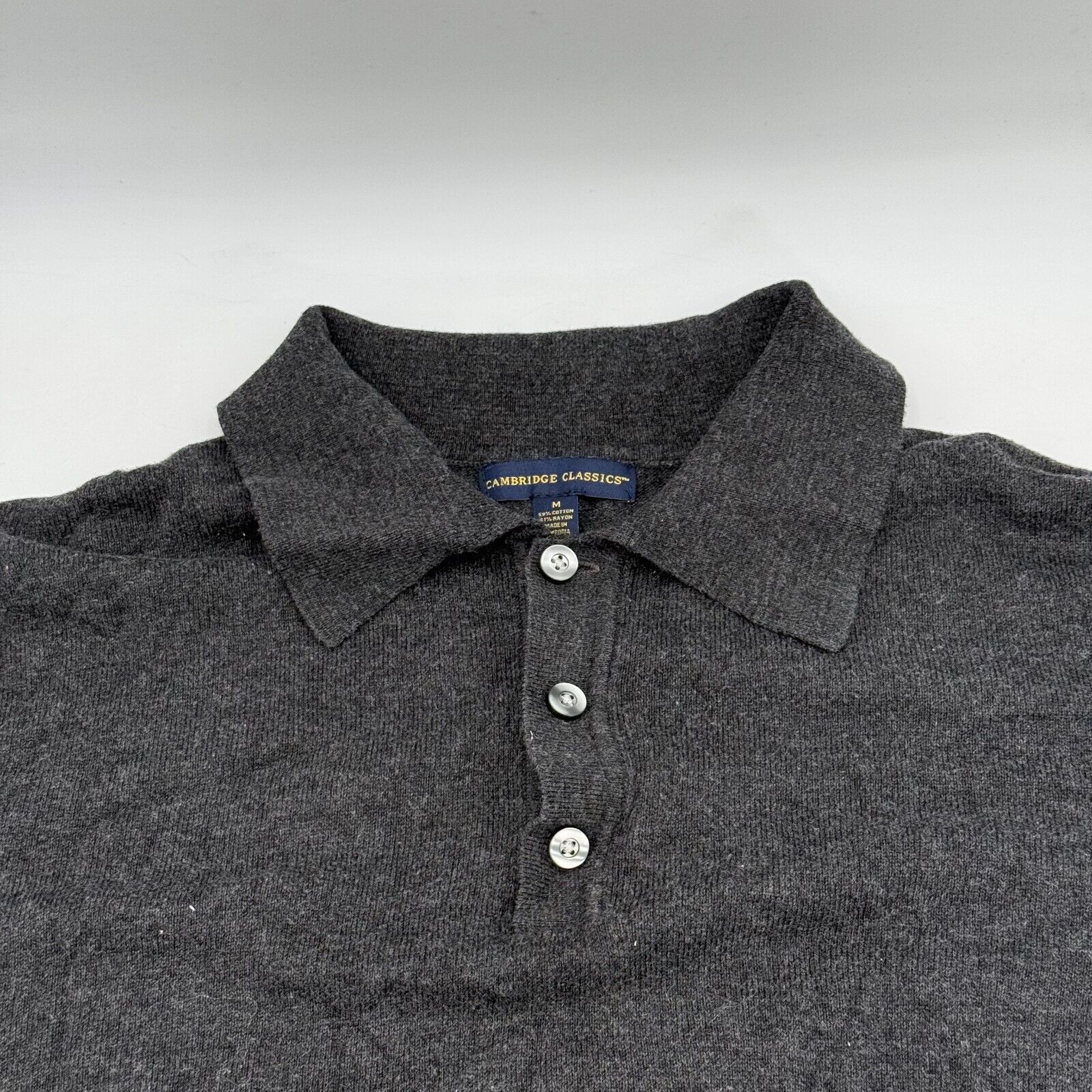 Cambridge Classics Polo Dark Grey Men’s Size M Medium