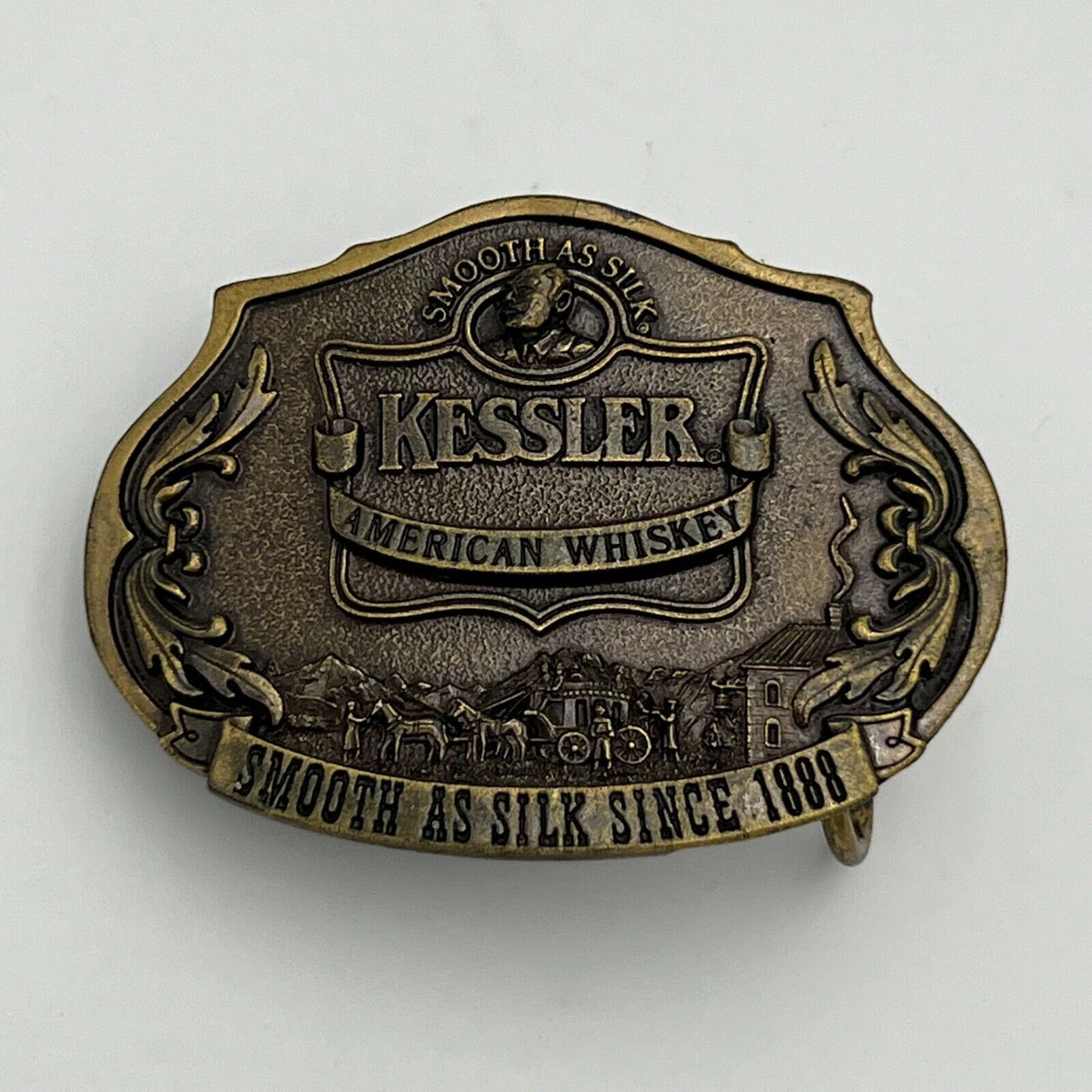 Vintage Belt Buckle Kessler American Whiskey Limited Edition 1993 Made in USA