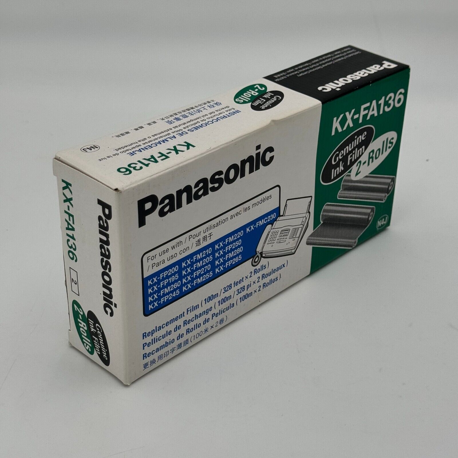 Panasonic KX-FA136 Genuine Ink Film SINGLE SEALED ROLL - One Roll Only