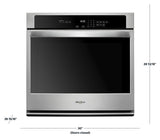 Whirlpool WOS31ES0JS 30" Stainless Steel Single Electric Wall Oven NOB