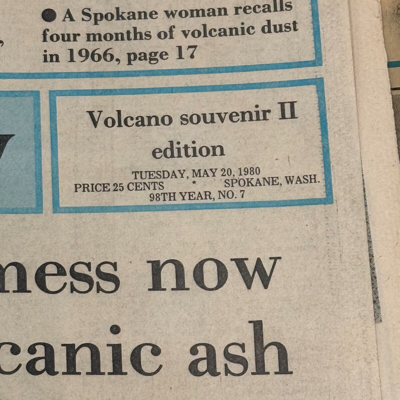 7 Issues Spokane Review Newspaper St. Helens Eruption Historic Souvenir 1980