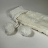 White Faux Fur Stockings 19" - Set of 2