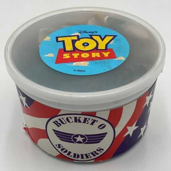 Walt Disney Toy Story Bucket Green Army Men Soldiers - Bucket O Soliders Toys