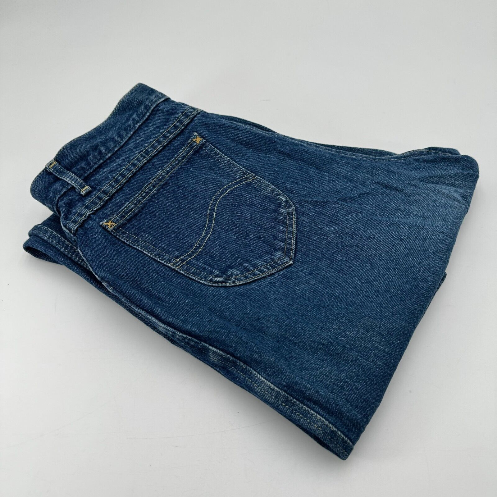 Lee Womens Tapered High Rise Jeans Blue Denim Rider Vintage Size 16