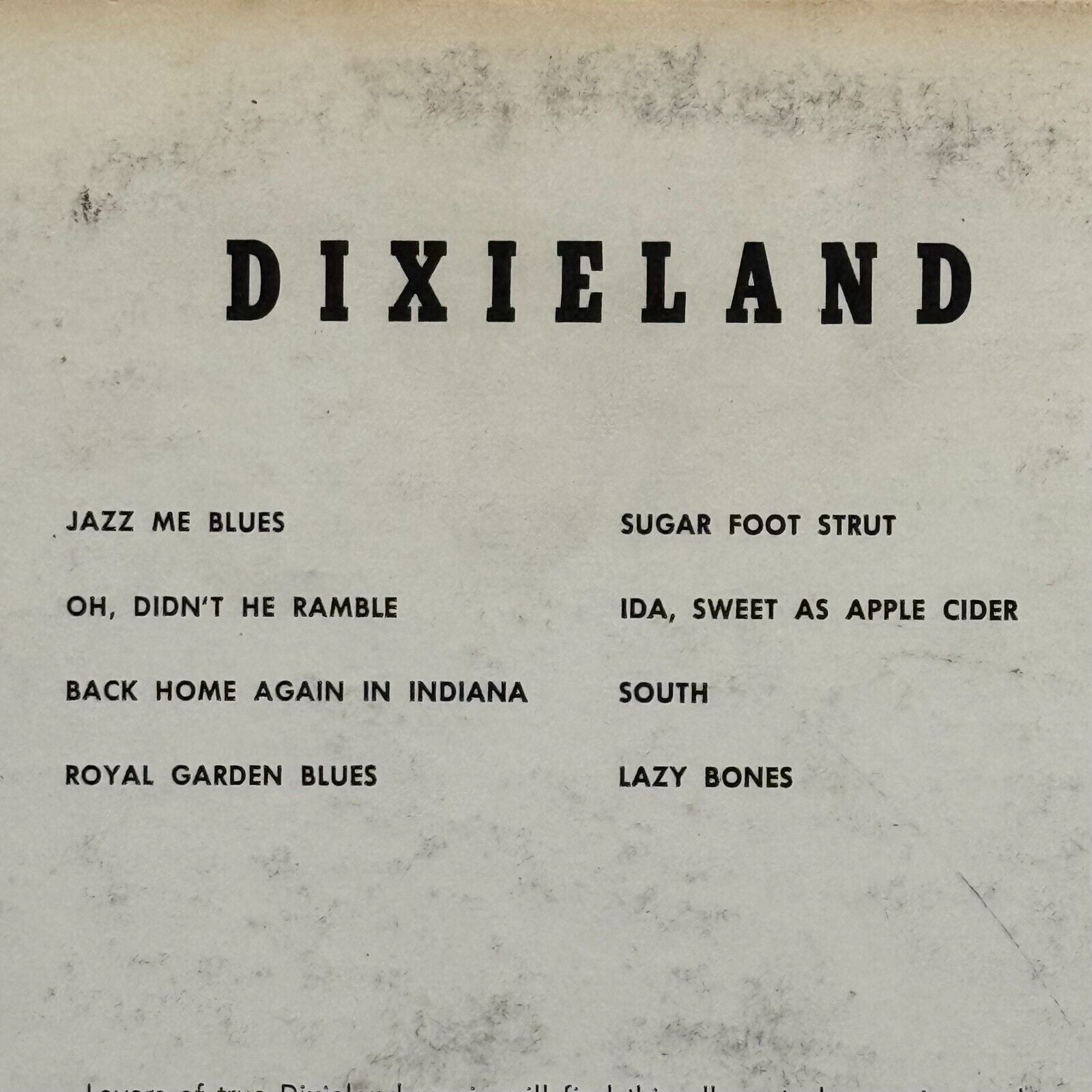 Dixieland Vinyl LP  Golden Tone 14021 High Fidelity JAZZ