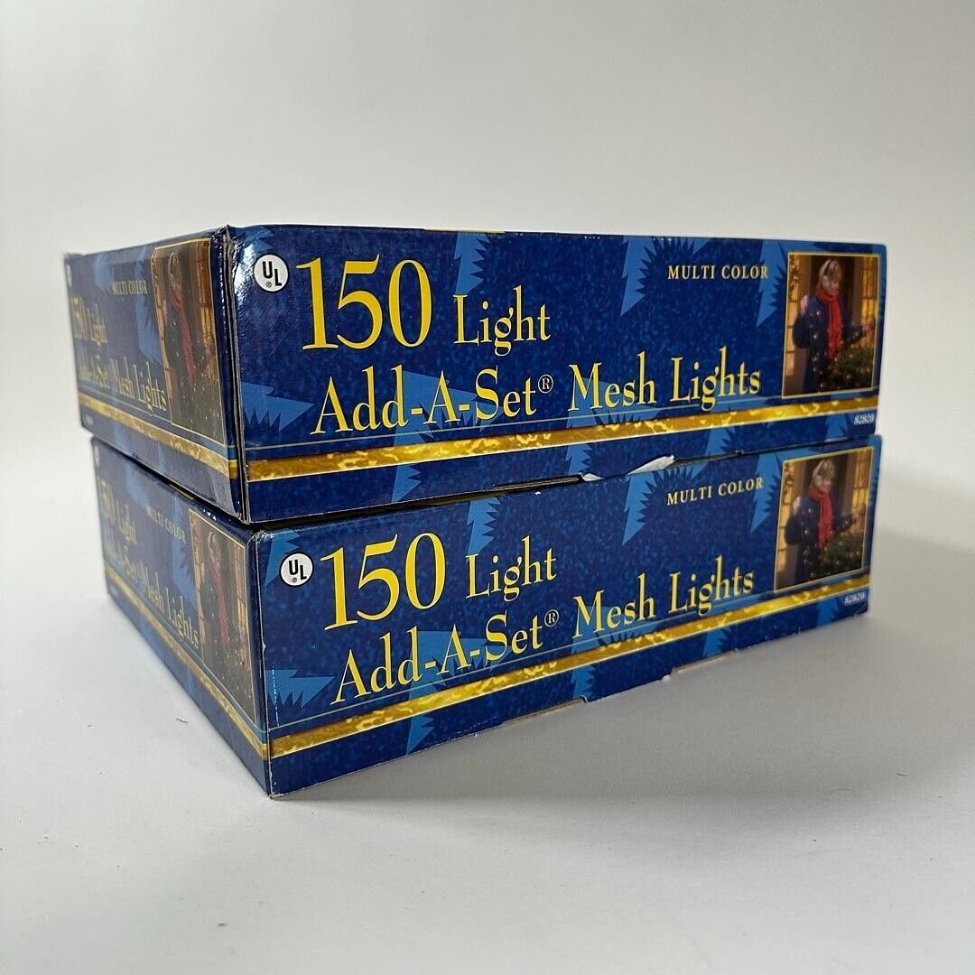 Designers Choice Mesh Lights 6x4' - Set of 2 - Mesh Christmas Lights 2 Pack