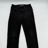 2 Pair Womens Black Denim Jeans Levi’s Skinny High Rise & Rewash Stretch Size 28