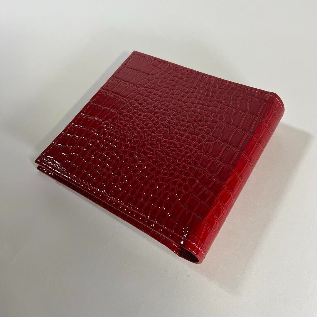 Red Leather Photo Album 89 4x6 Photos with Memo and 3x3 Cover Photo