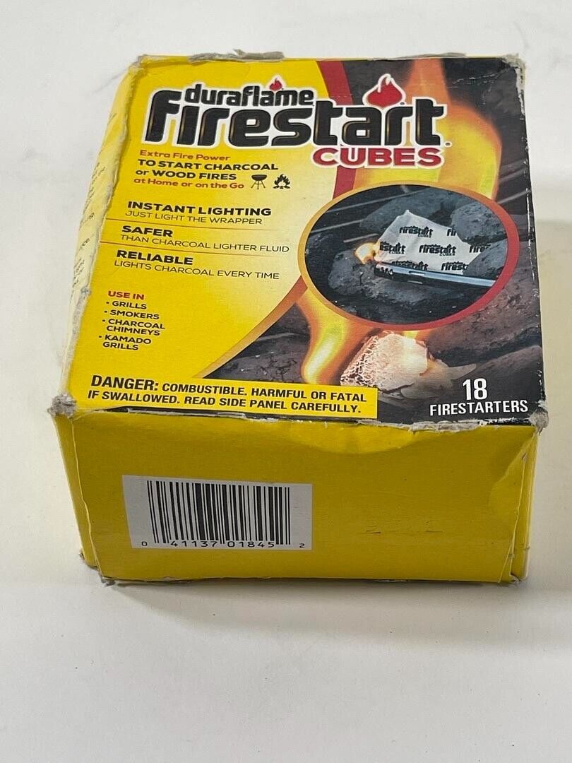 Duraflame Firestart Cubes 18-Pack, Fire Starters For Wood Or Charcoal NEW