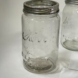 Kerr Clear Wide Mouth Mason Jars No Lids Lot of 6