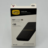 OtterBox Power Bank Portable charger New USB-A & USB-C 19w 10,000mAh Black - New