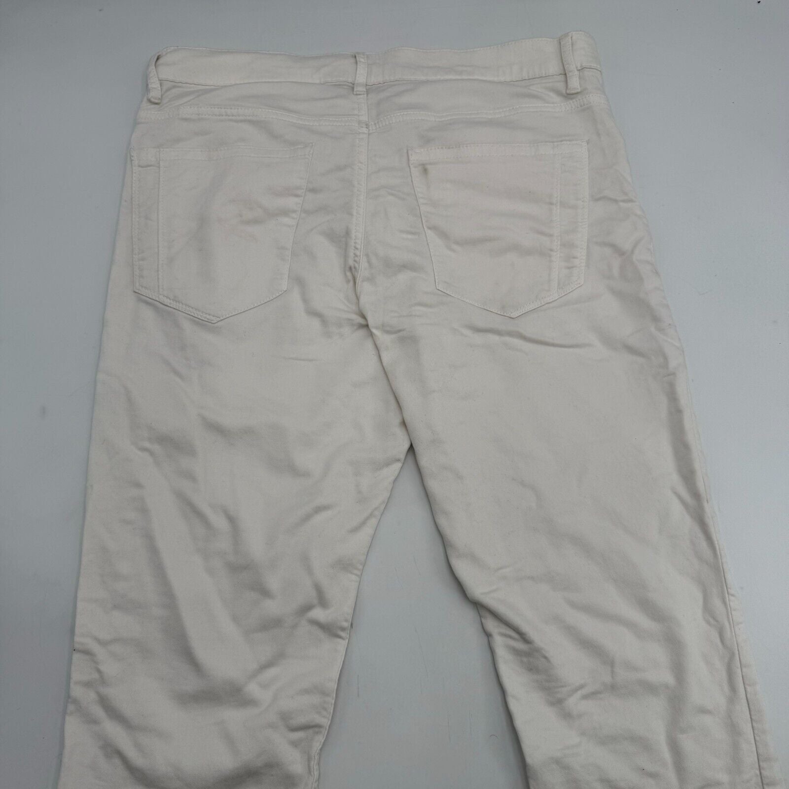 Perry Ellis Very Slim Stretch Jeans White Cotton Pants Size 33x30