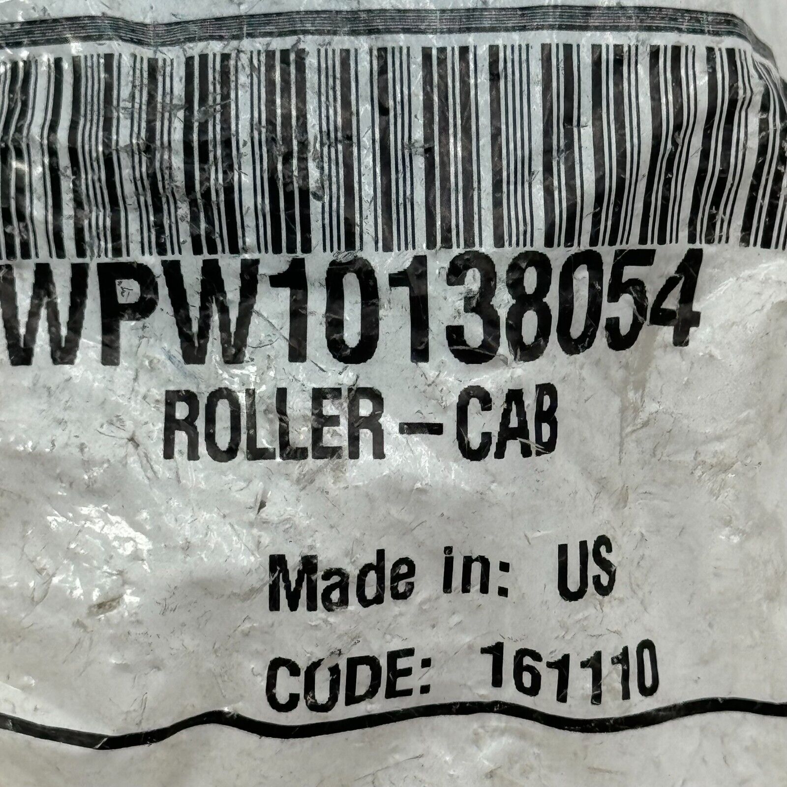 Whirlpool Refrigerator Black Durable Cabinet Roller OEM WPW10138054 NEW