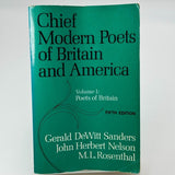 Chief Modern Poets of Britain and America Vol 1 1972 5th Edition Paperback