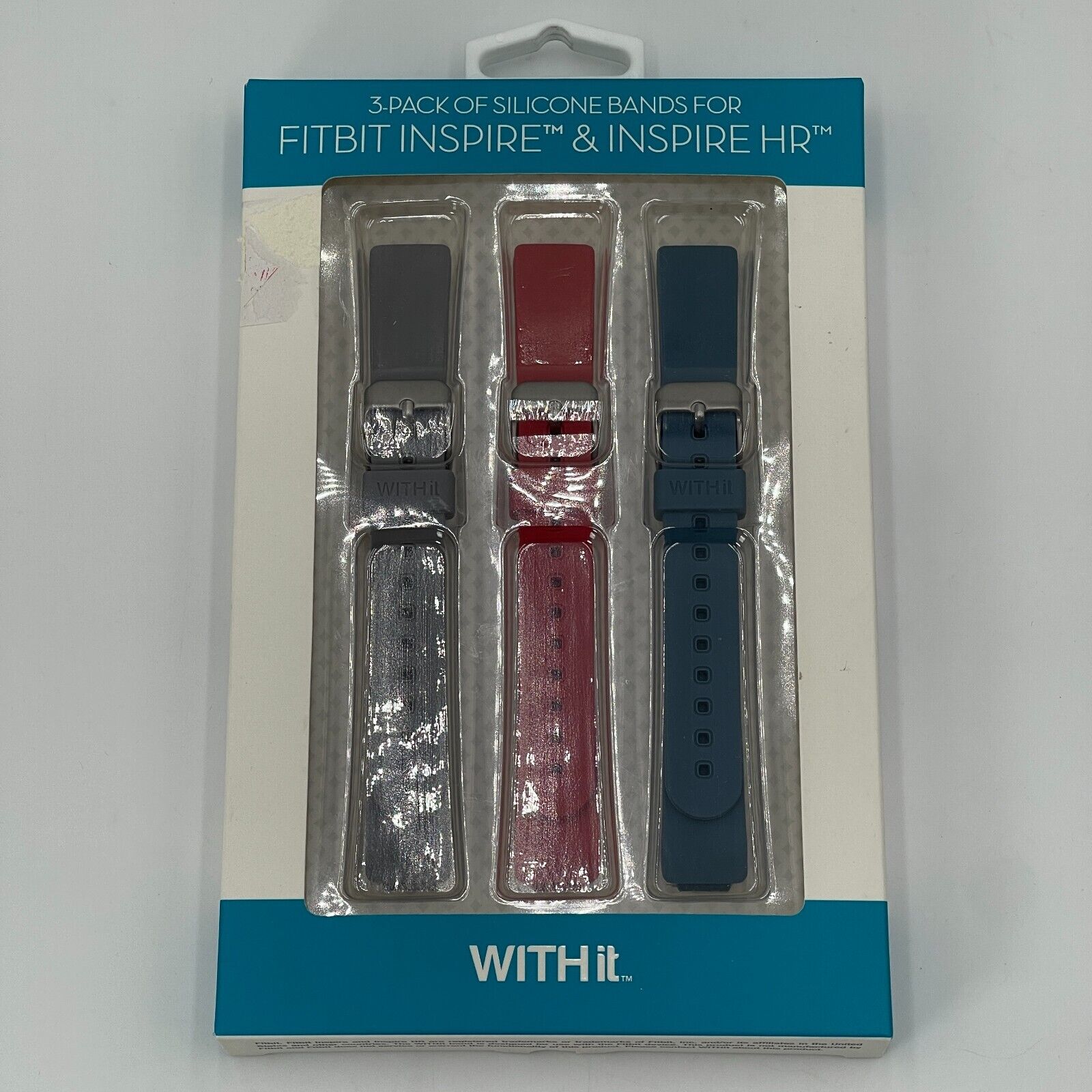 (NEW) WITHit  3 Pack of  Silicone Bands for Fitbit Inspire & Inspire HR