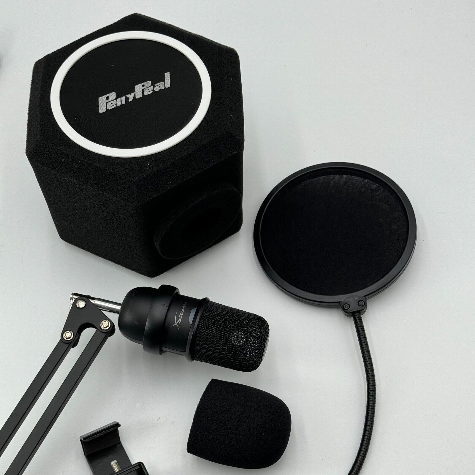 Professional Studio Recording Bundle Microphone Stand Filter Accessories DESC