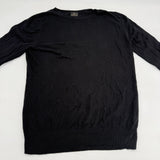 Worthington Womens Knit Cuffed Pullover Crewneck Sweater Black Size Medium