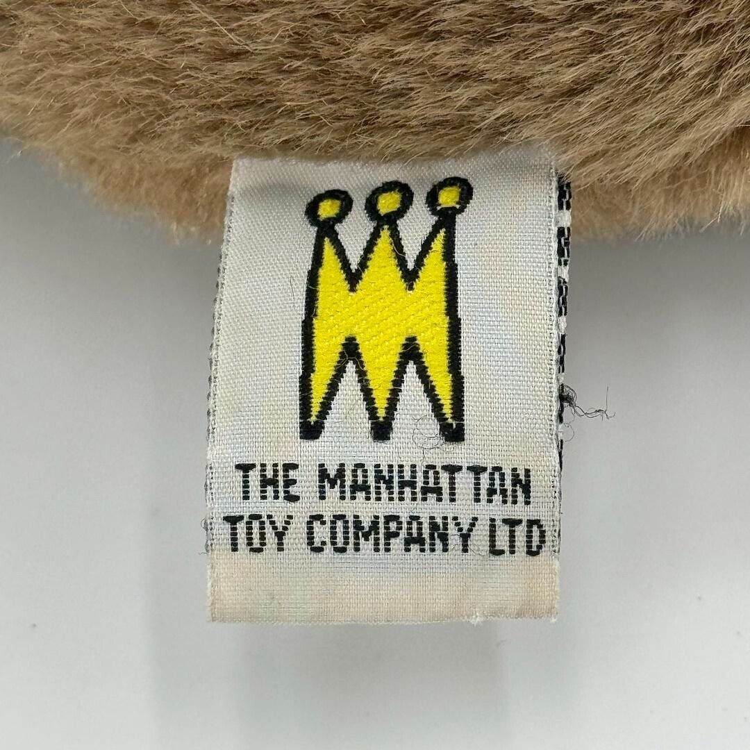 Manhattan Toy Stuffed Plush Koala Bear Tan Brown Plaid Ribbon Bow 1996