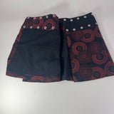 Mini Skirt Snap Button Side Slit Zippered Attached Pouch Pocket Design - Size S