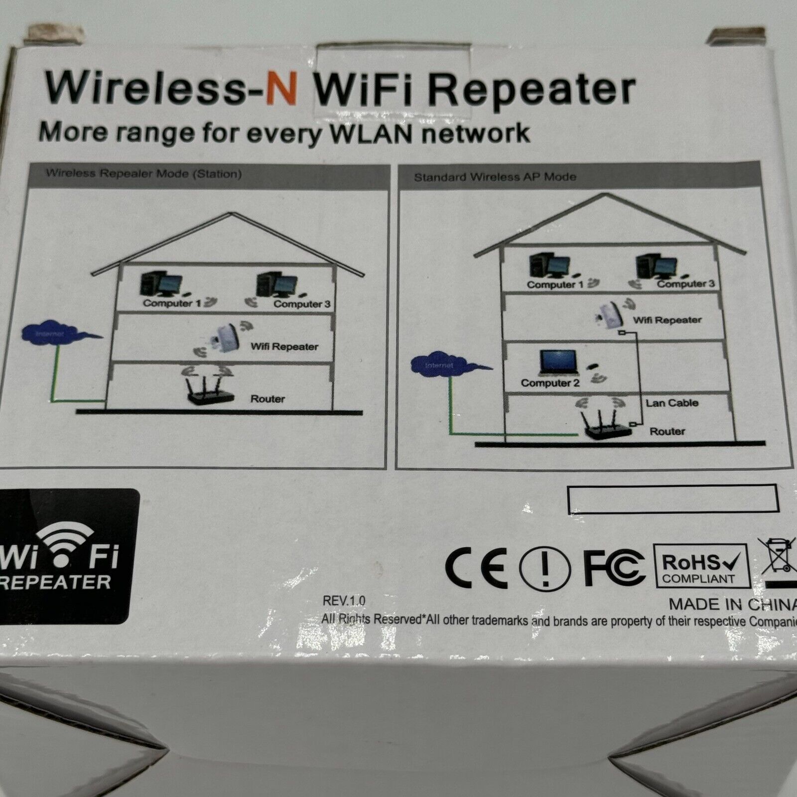 300Mbps WiFi Extender Wireless-N AP Range 802.11Network Repeater Signal Booster