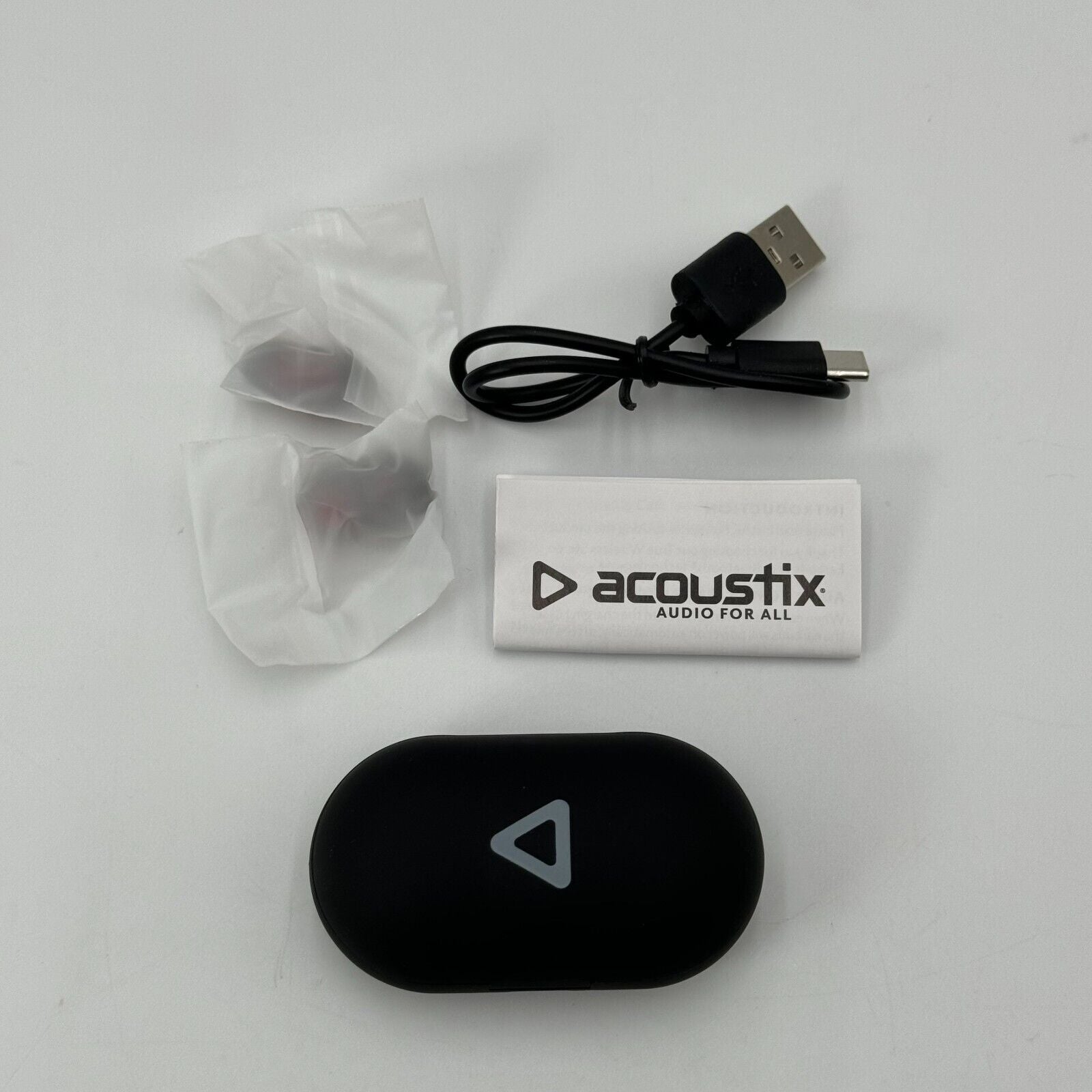 Acoustix True Wireless Stereo Earbuds Bluetooth 5.0 Black Brand New