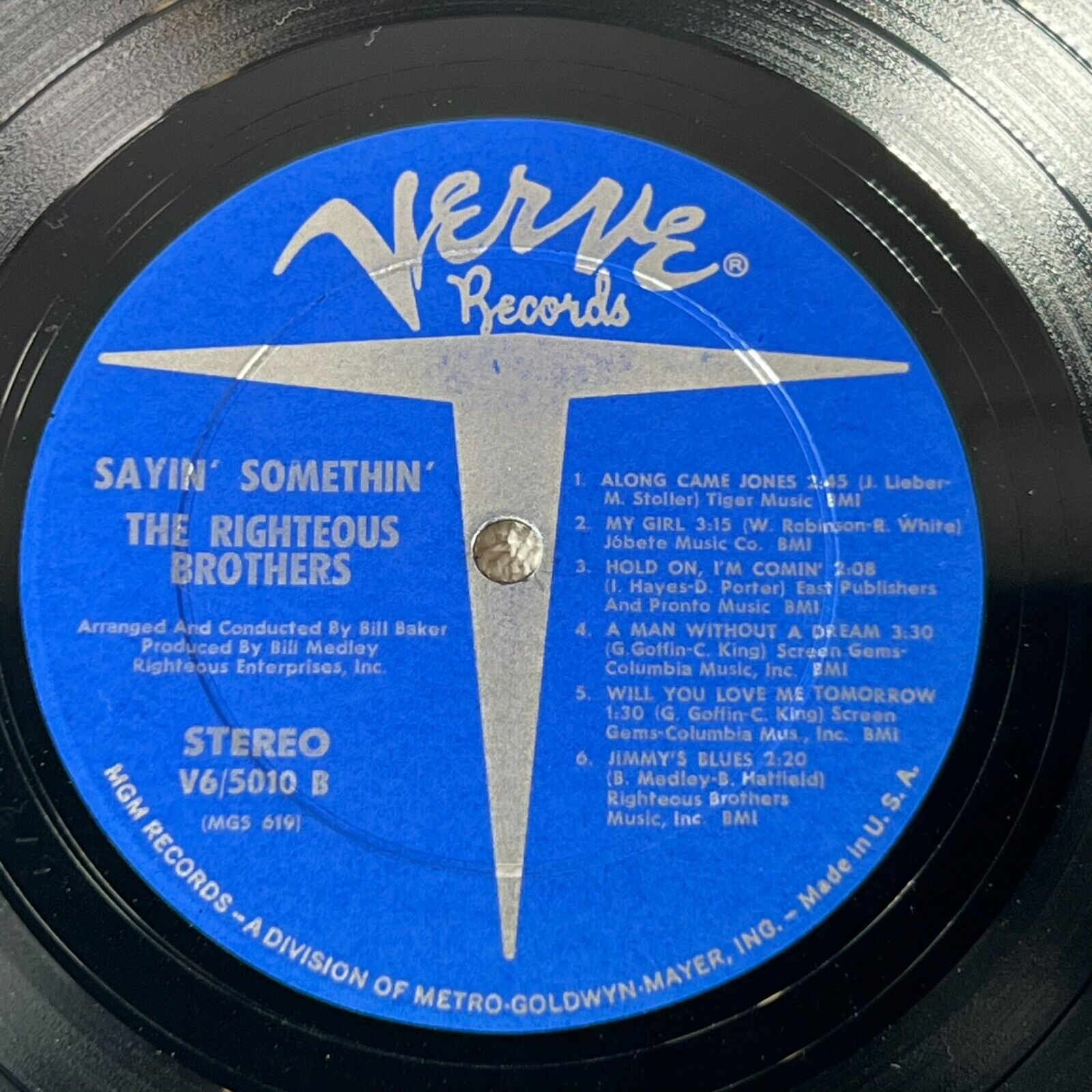 THE RIGHTEOUS BROTHERS Sayin' Somethin’ 1967 LP Vinyl Verve V6-5010