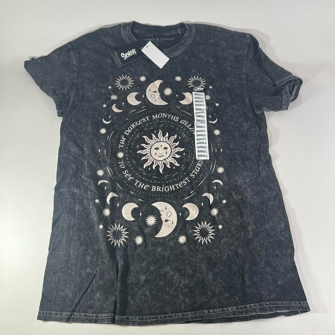 Spencers Forensics & Flowers Sun Moon Stars Inspiration Grey White Size S Adult