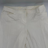 Lane Bryant Womens Skinny Stretch Cotton Pants White Preppy Minimalist Size 14