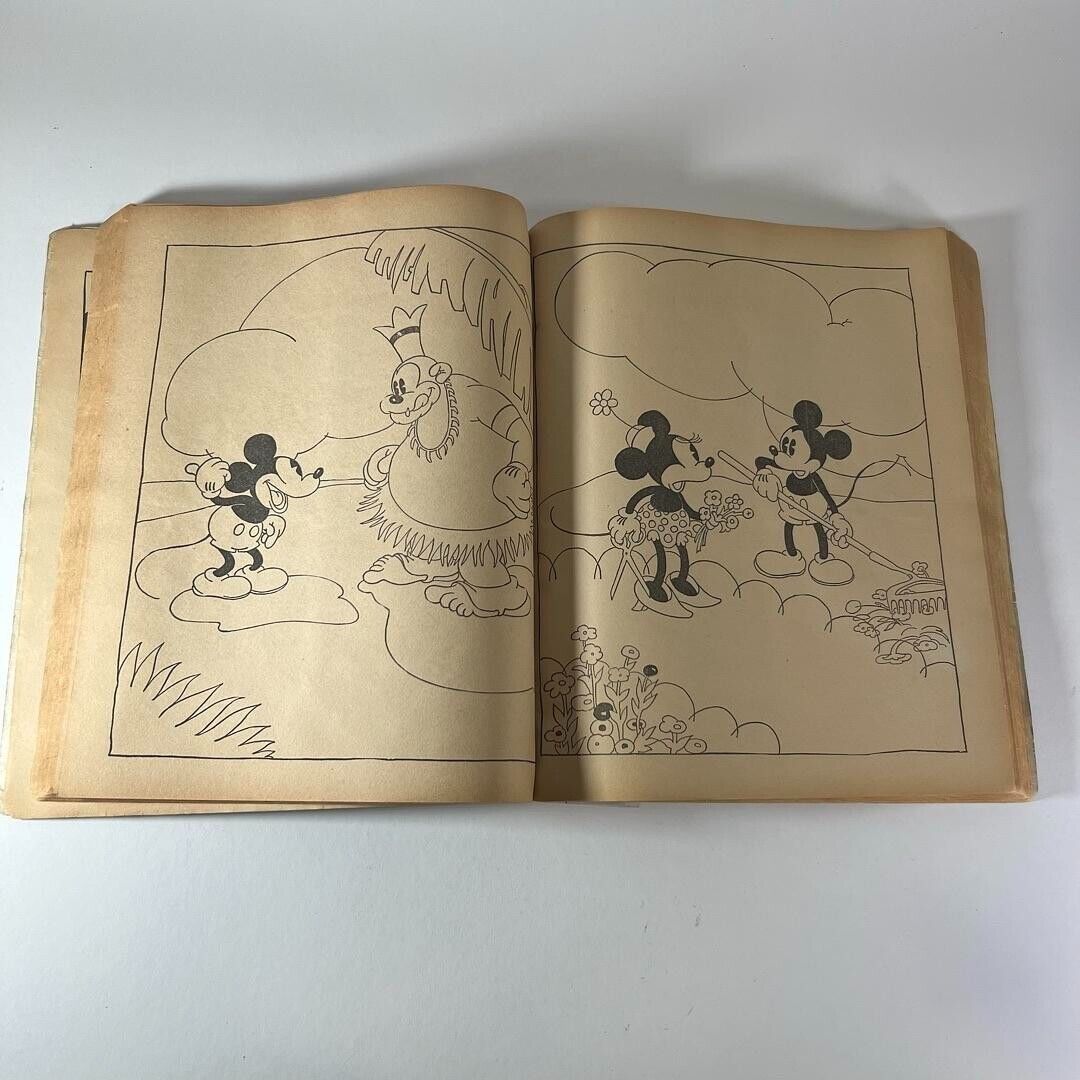 Rare Vintage The Walt Disney Paint Book #2080 (Whitman, 1937) Mostly Unused