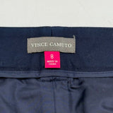 Vince Camuto Skirt Navy Blue 15in Zipper Button Clip Belt Loops Women’s Size 8