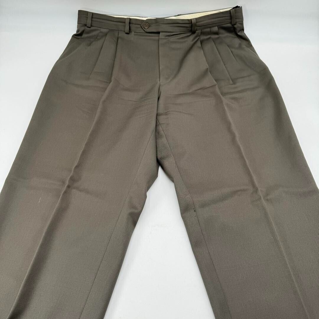 Brandini Pleated Dress Pants Grey Mens 36x32